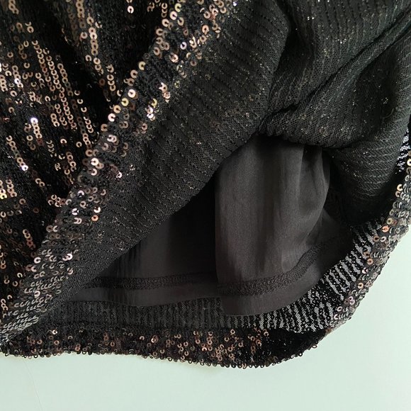 Sequin Shift Dress • New with Tags • Sz S • Black/Bronze • Reitmans • Holiday - Picture 4 of 11